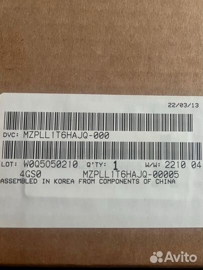 Серверный накопитель mzpll1T6hajq-00005