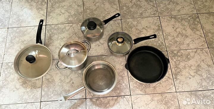 Кастрюли, сковородки нержавейка