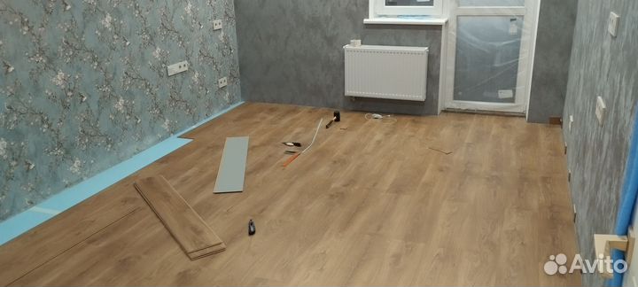 Укладка ламината, линолеума