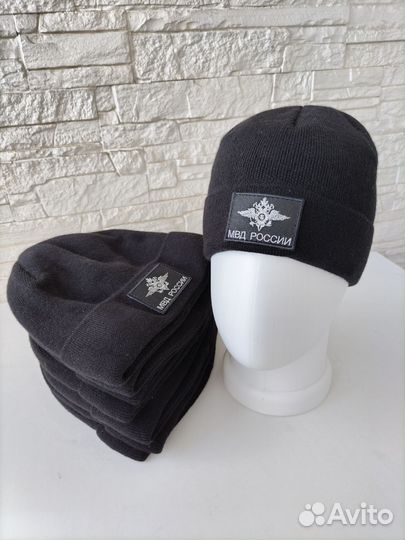 Мужская/женская шапка мвд России полиция на флисе
