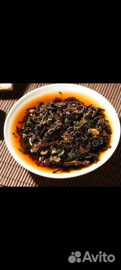 Чай Мэнхай пуэр,сделанный в 2003 году.Рисовый вкус