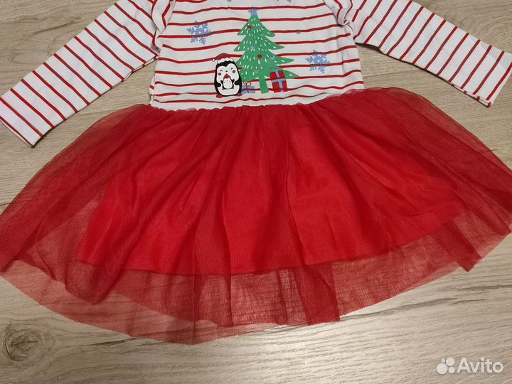 Платье боди новогоднее 68 74 новое