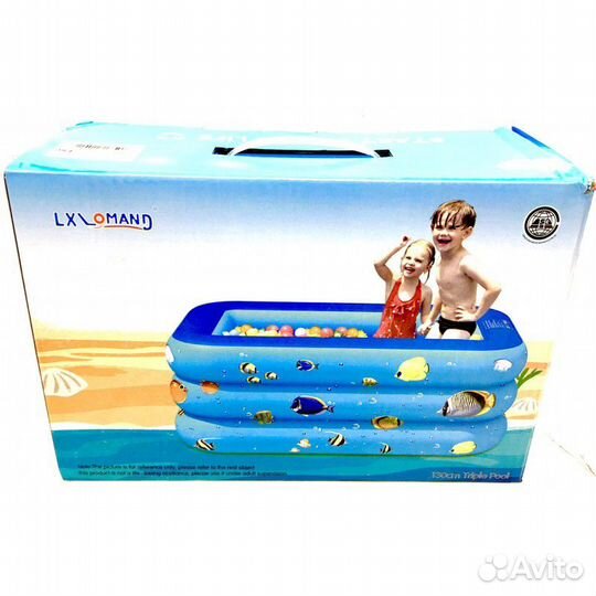 Бассейн надувной 130смХ125Х60см Новый
