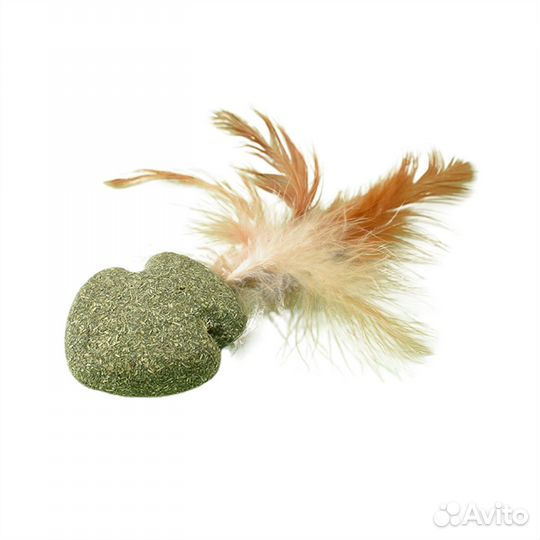 Ecopet Игрушка для кошек Рыба с пером из кошачьей