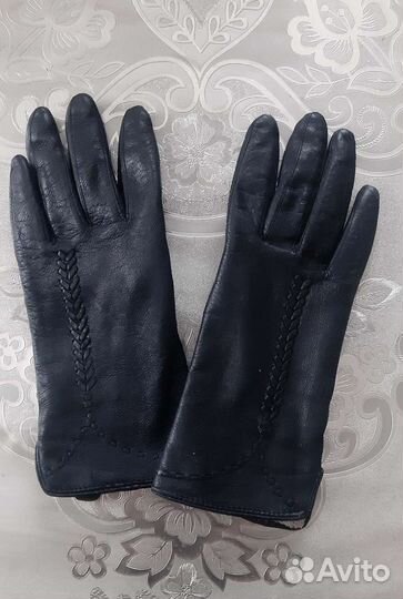 Перчатки женские кожаные(натур.)