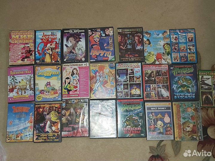 DVD диски с мультфильмами и фильмами, аниме