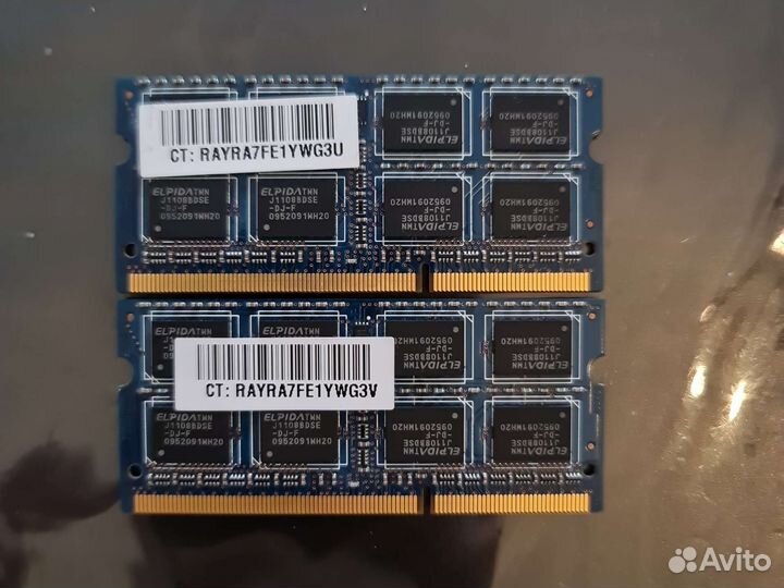 Оперативная память 4 гв (2 платы)