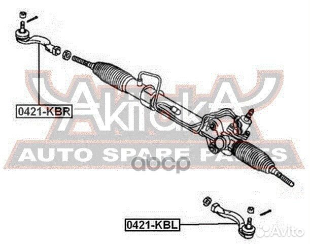 Наконечник рулевой тяги лев 0421KBL asva