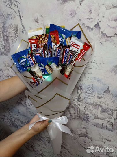 Сладкие букеты из конфет