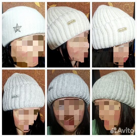 Шапка зимняя женская вязанная