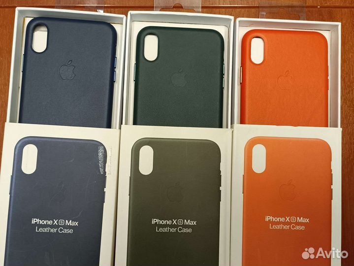 Чехол на iPhone Xs и Xs Max leather case