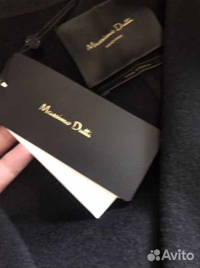 Пальто, бренд Dutti, дл.макси.черное, шерсть