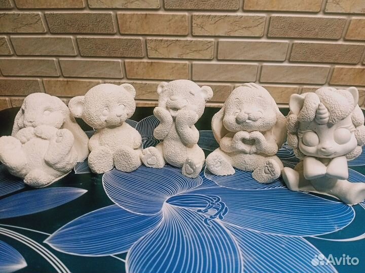 Фигурки из гипса для разукрашки