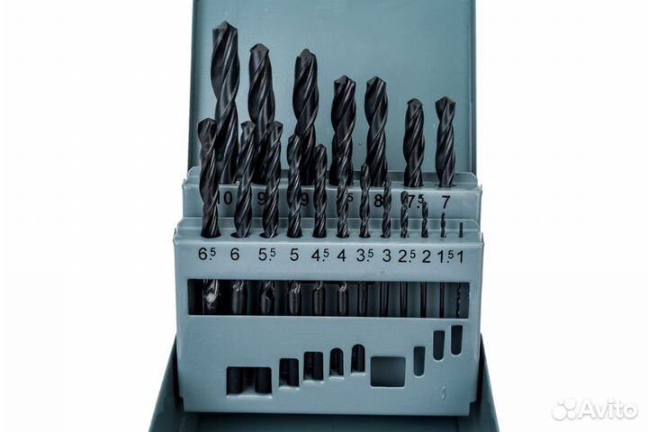Набор сверл по металлу 19шт. 1.0-10.0мм