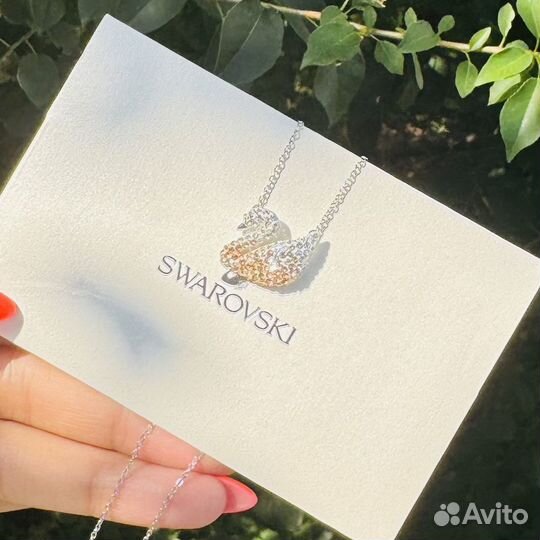 Подвеска колье кулон swarovski iconic swan big