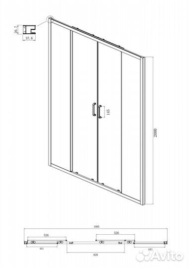 Дверь в нишу Ambassador Forsa 17021115AX (2000х20