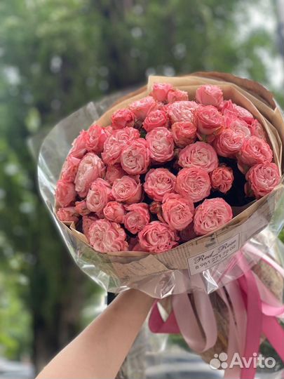 Кустовые розы букеты