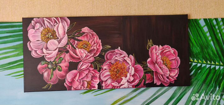 Картина акрил 40х80 холст на подрамнике 