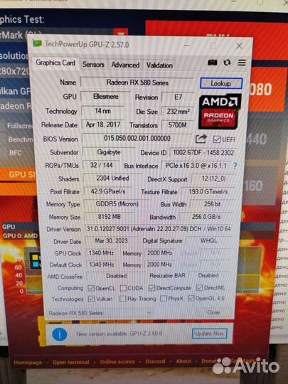 Пк ryzen 5-1400/RX580 8GB/RAM16/SSD480GB/HDD1000GB