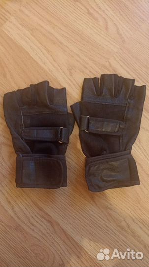 Мото перчатки кожаные