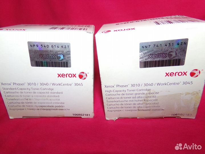 Картридж лазерн Xerox 106R02181 и 183