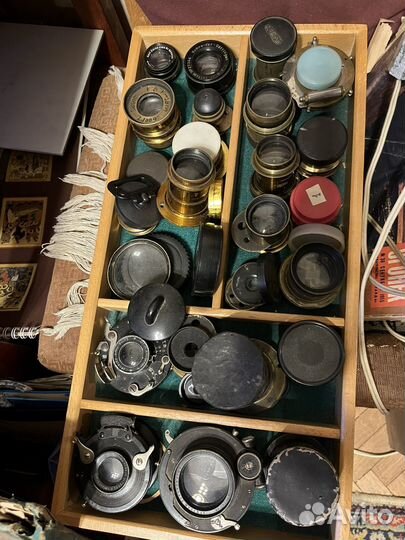 Объявтивы, старые фотоаппараты