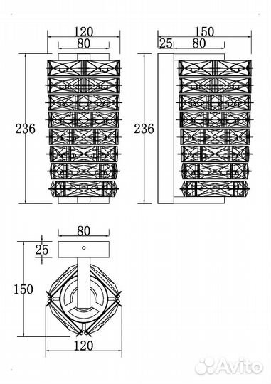 Настенный светильник Maytoni Coil MOD124WL-L6CH3K