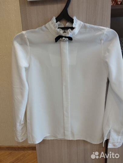 Блузка белая 140