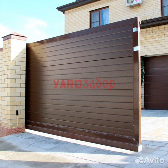 Забор с автомат воротами в Переславль-Залесском