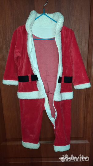 Костюм Санты (деда Мороза) детский. 1-2 года