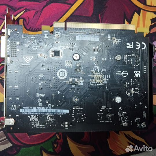 Видеокарта MSI AMD Radeon RX 550 4Gb aero ITX OC