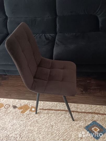 Стулья Фред 4шт.(черный муар / коричневый)