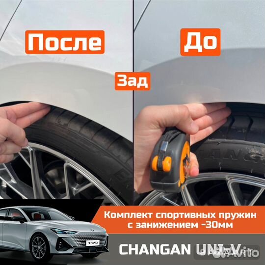 Спортивные пружины с занижением -30 changan UNI-V