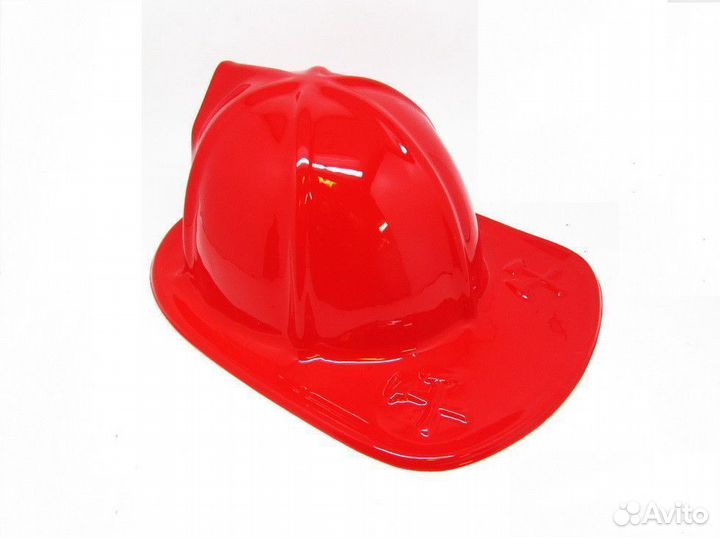 Каска пожарного красная аксессуар к костюму