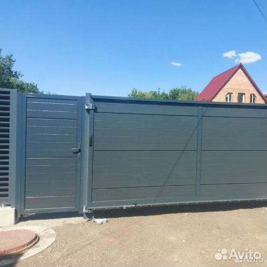 Откатные\Распашные ворота для дачи 4.5м