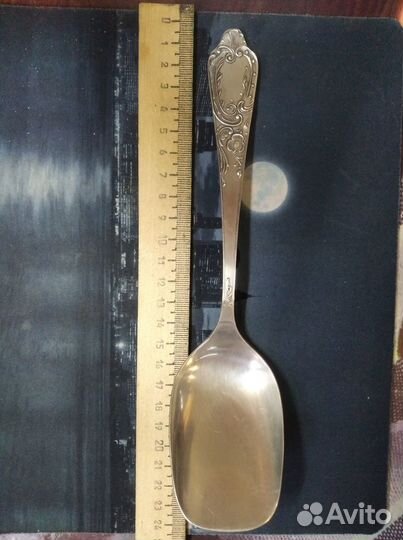 Ложка серебряная большая салатная 875пр