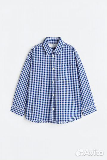 Рубашка на мальчика синяя h&m 98/104 новая