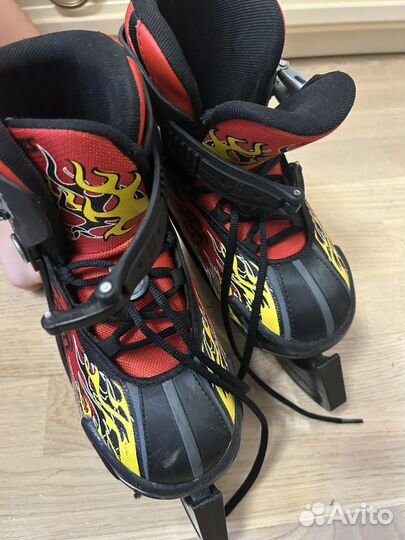 Коньки детские раздвижные для мальчика р.32-35