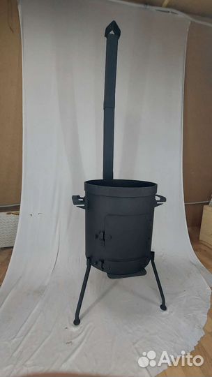 Казан чугунный + печь с зольником