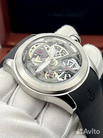 Мужские часы скелетон Corum Bubble механика