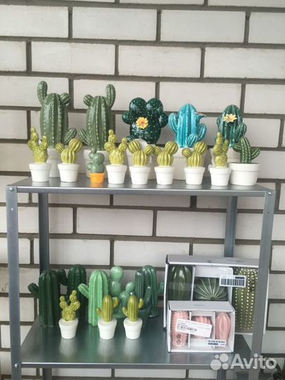Кактус фигурка керамика