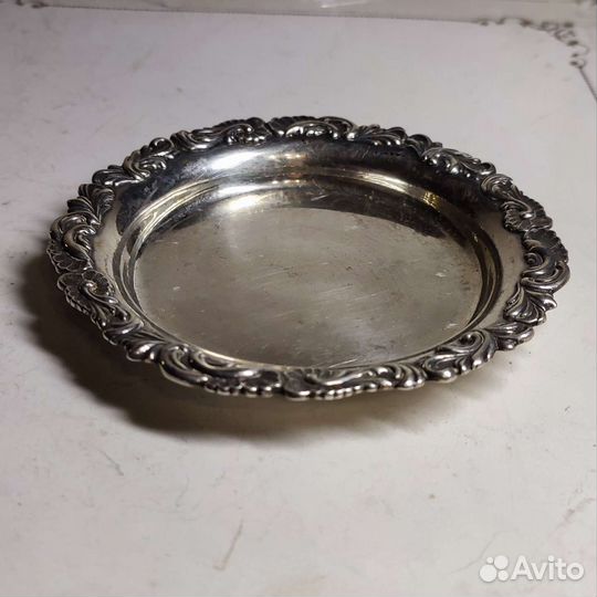 Блюдце,тарелочка серебряная