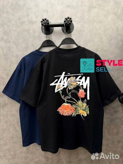 Stussy футболка трендовая (стиль 2024)