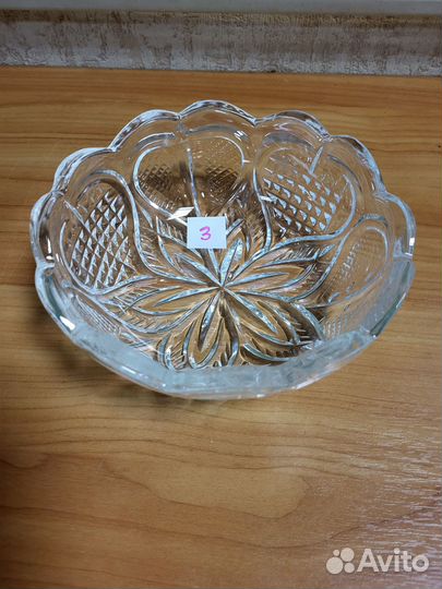 Хрустальная ваза-салатник