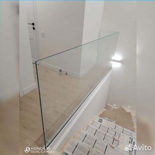 Перила для лестницы из стекла