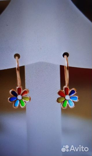 Серьги новые позолоченные