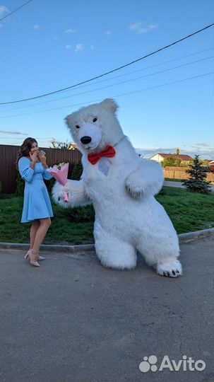 Ростовая кукла большой Белый мишка