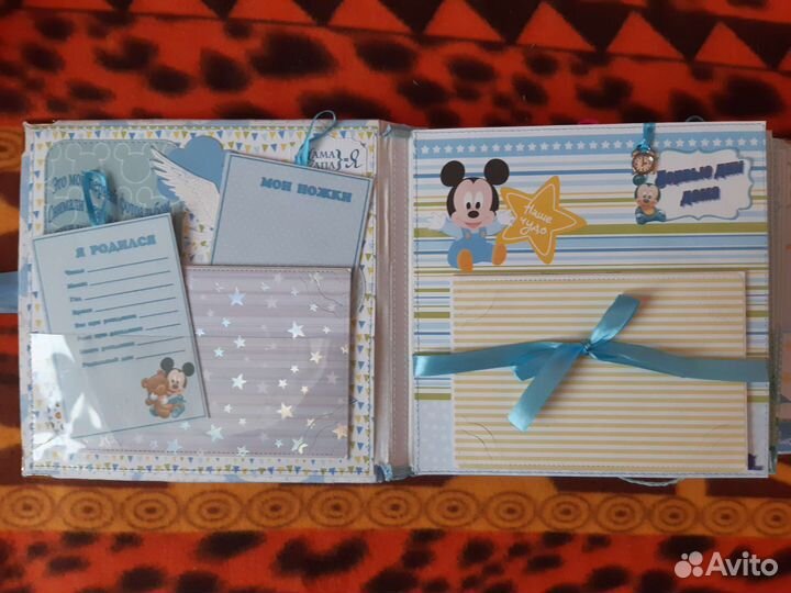 Фотоальбом ручной работы для новорожденного