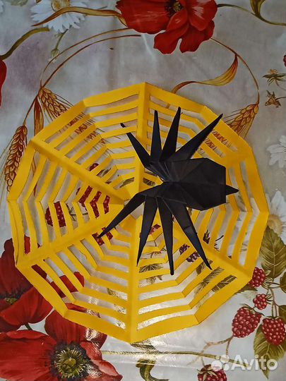 Оригами, Паук, Снежинка, Сердечко