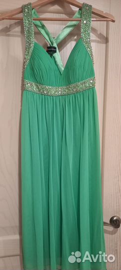 Платье нарядное зеленое 44 разм